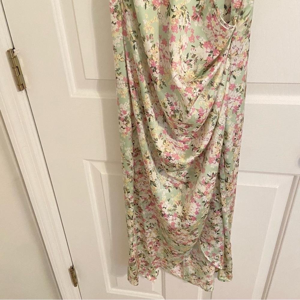 BCBGeneration Womens Dress V-Neck Floral Midi XS - Picture 8 of 11